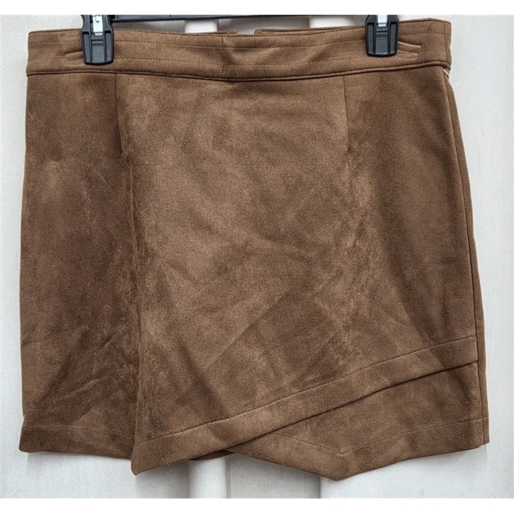 NWOT BB Dakota Steve Madden 10 Ultra Suede Mini Skirt Brown 132000